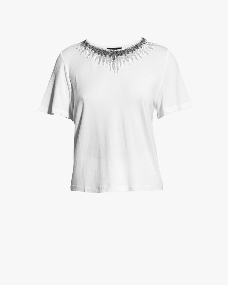 Front of a size L SELENE TEE in White by AS by DF. | dia_product_style_image_id:237138